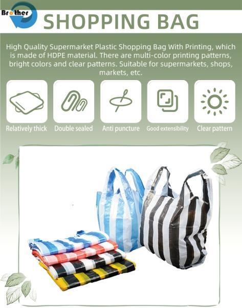 Custom Printed Plastic Sack Poly Carrier Bag T Shirt Bag