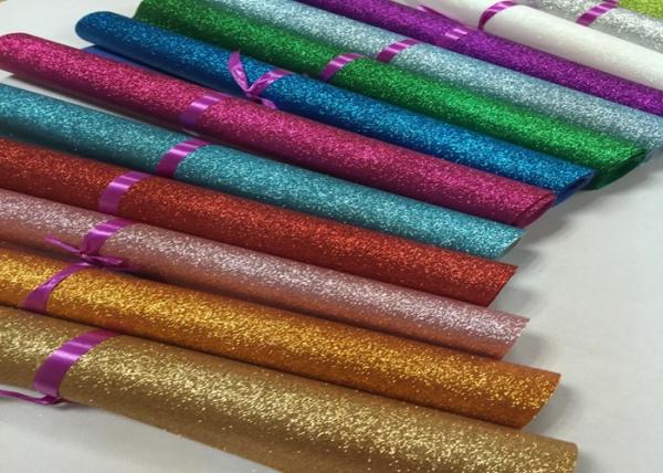 Wall Decoration Fine Glitter Fabric , Colorful Sparkle Thick Glitter Fabric