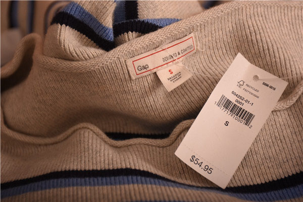 Crew Neck Ladies Dress Clothing Warm Pure Cotton Striped Sweater Dress