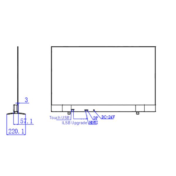 55 Inch Smart Oled 4K Information Kiosk transparent oled (tv-oled) displays