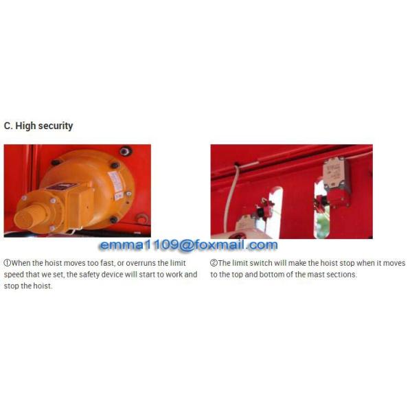 SC50 torre de gaiola única guindaste elevador de 500 kg capacidade custo da fábrica