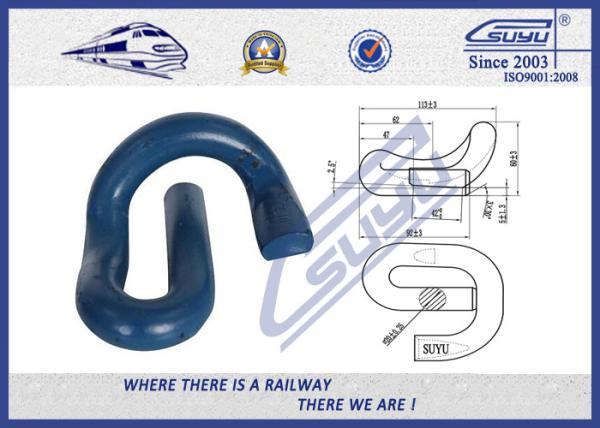 Tipo personalizado grampo elástico de E do trilho para o sistema Railway, aprovação do GV ISO9001