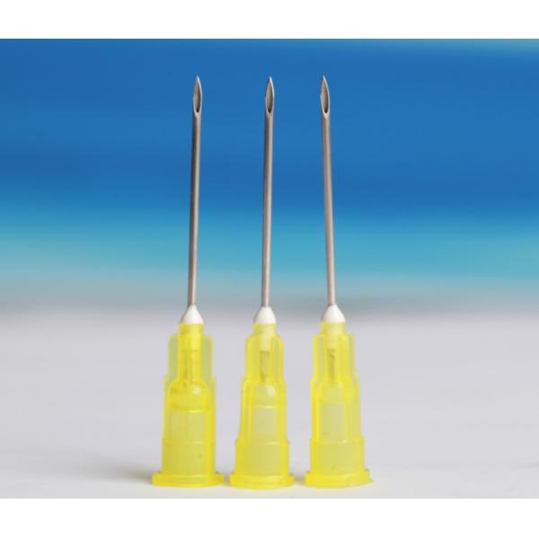 Light Yellow Disposable Dental Syringes Side Hole Out Diameter 2.7mm 12G
