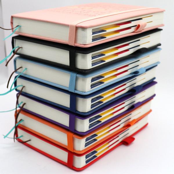 Planeador de capa dura de revistas de couro de folhas soltas personalizável para estudantes de escola