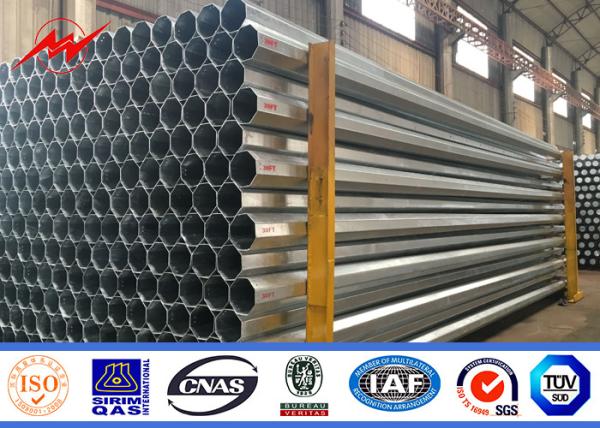 Professional ASTM A123 Galvanized Steel Pole For Transmission And Lighting In Philippines