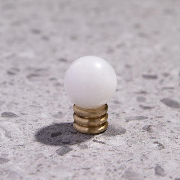 Amertop Brass Cabinet Pull Handles Gold Round Door Knobs Solid Brass