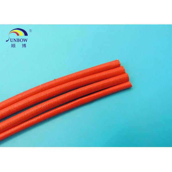 F Class 155ºC Professional Acrylic Resin Coated Braided Fiberglass Sleeving / High Temperature Sleeves