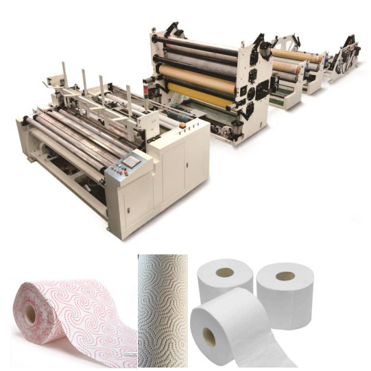 CE 380V 180m/Min 3ply Paper Roll Rewinding Machine