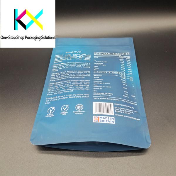 Food Grade 130um Protein Powder Pouches With Aluminum Foil Granola Cereal Packaging