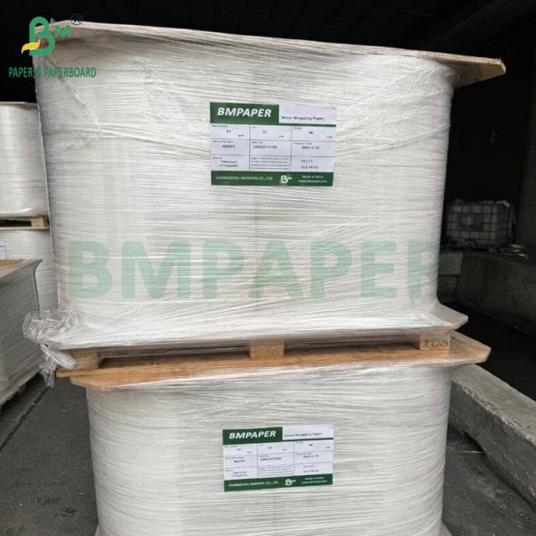 White Eco Straw Wrapped Paper Food Kraft Paper 28gsm For Individually Packing