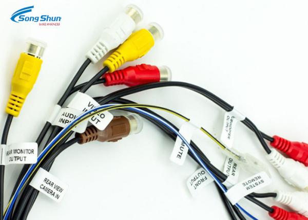 PAD 2.0mm 24Pin Auto Car Audio Extension Cable , Electrical Connector RCA Audio Wiring Harness