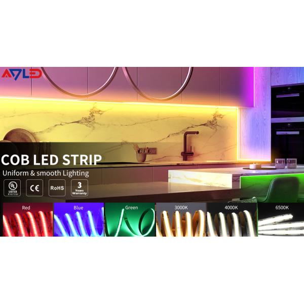 Full Color Dotless DC12V 810leds COB Strip Light High Density Flexible Dimmable IP20 Rated