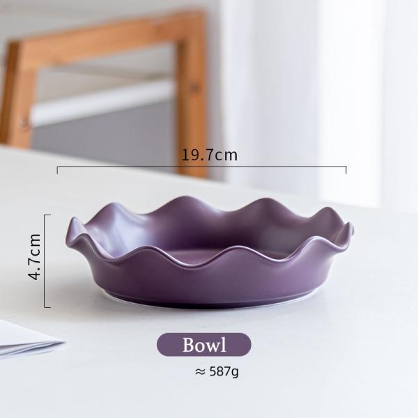 Sustainable Ceramic Salad Bowl European Luxury Home Decor for Serving Desserts and Snacks