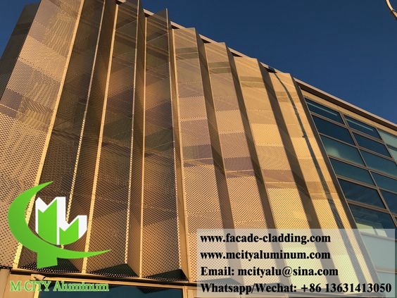 Алюминиевые панели с перфорацией металлических экранов для внутренних стен