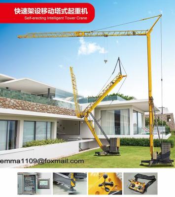 2t Intelligent YT2527-20 Mobile Self Erecting Tower Crane 25m Height 27m Boom