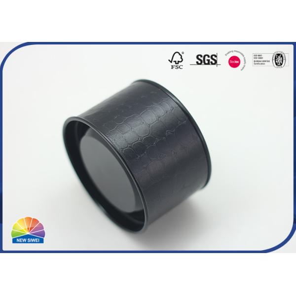 Трубка черной искусственной поверхности кожи крокодила составная бумажная с крышкой нержавеющей стали