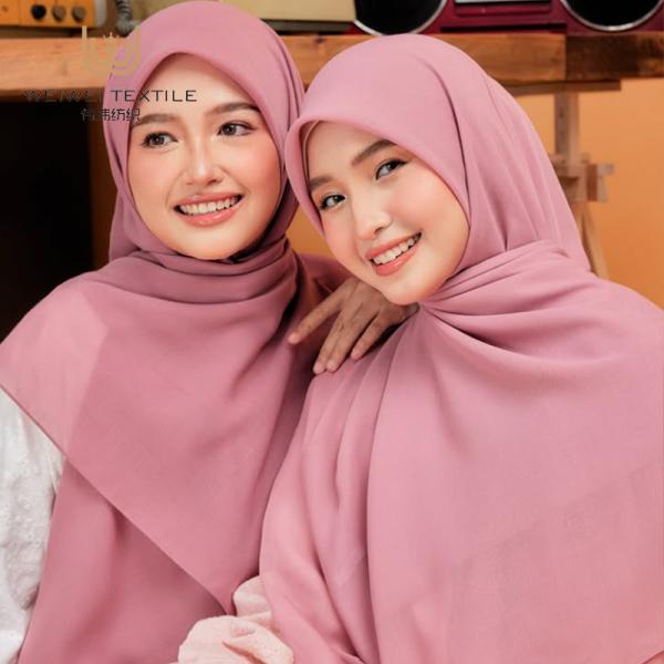 Wholesale Hot-selling Soft Premium Cotton Voile Veil Tudung Bawal Flowy Best Solid Colors Dyed Plain Muslim Women Shawl Hijab