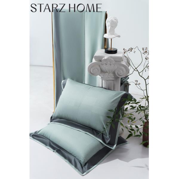 300tc Permeabilidade ao ar de cama Queen King Set 100 Cama de algodão quantidade simples Cobertura listrada