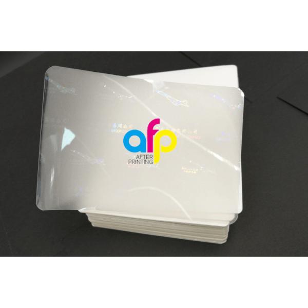 PET Holographic Pouch Laminating Film Customized Size For Credit Card
