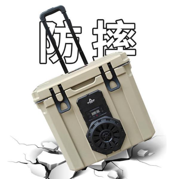 37QT Portable Insulated Cooler With Speaker Waterproof PE Material Rotomolded Wine Food Fishing Cans For Camping Logo