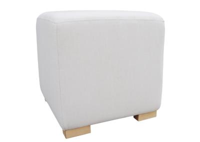 Polyester Fabric Storage Foot Stool Beige Original Colour Square Foot Stool