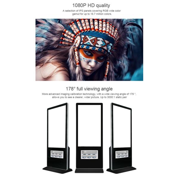 55 Inch Digital Signage Kiosk with Wireless Charging Station and Industrial A+ Grade LCD Panel