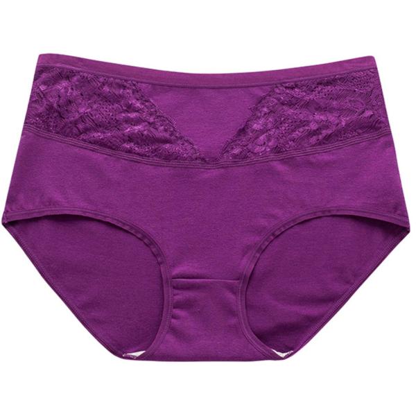 Хлопка талии нижнего белья женщин XL-4XL сводки высокого женские жирные плюс трусы шнурка размера для Средн-достигших возраста женщин