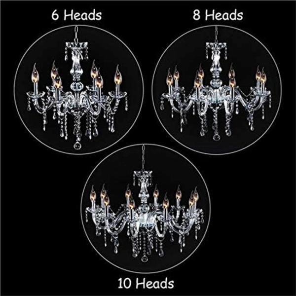 Люстры свечи E14 металл Chrome расположенной ярусами Кристл крытый