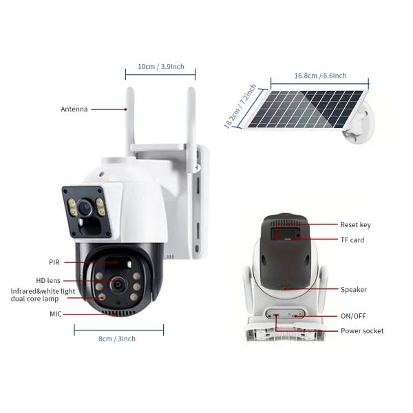 Special Features NIGHT VISION C2480WG-10J Solar 4G Outdoor Wireless Network Camera