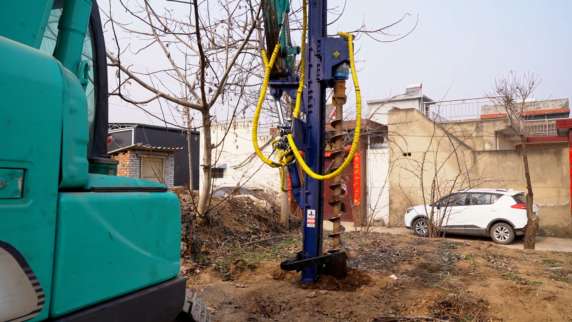 Hydraulic-Powered Excavator-Mounted DTH Drill Rig for Multifunctional Drilling with Max 20m Depth