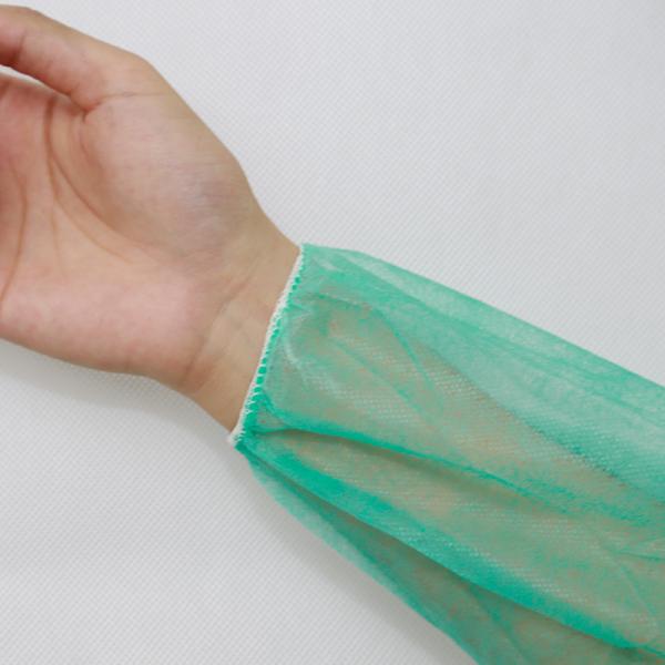 Fully Customized pp light green disposable non woven elastic cuff isolation gown