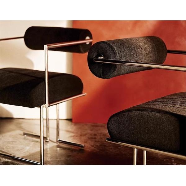 Elegant Stainless Steel Dining Chair Book Chair Creative Backrest Leisure Armchair