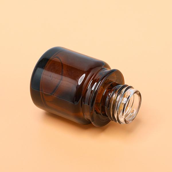 Skin Care Oil Packaging Glass Dropper Cap Bottle Mini Amber Color Customized