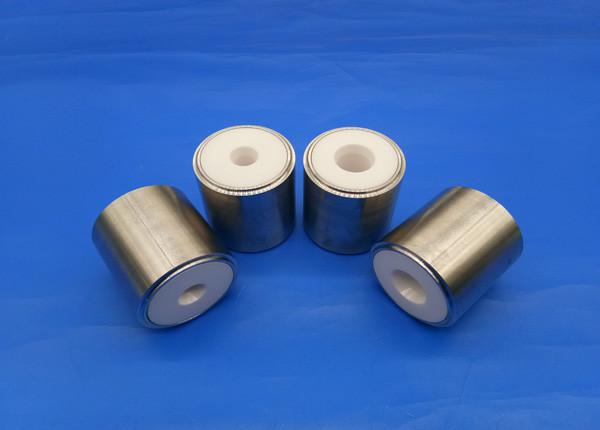 High Pressure Wear Resistant Zirconia Ceramic To Metal Shaft Bearing / Zro2 Sleeve / Bushing​