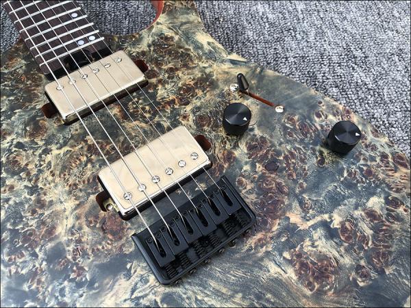 Custom Earts Electric Guitar with African Mahogany Body Black Hardware