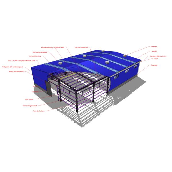 Prefabricated Metal Light Steel Structure Warehouse Design Manufacture