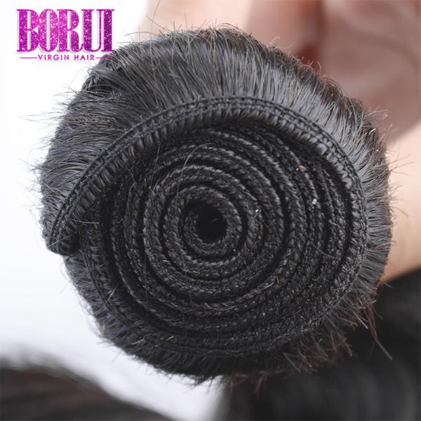 Unprocessed Brazilian Virgin Human Hair Body Wave With Thick Ends Cuticle Aligned BORUI