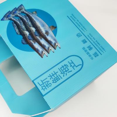 Blue Food Gift Packaging Box With Handle Anti Mold For Market