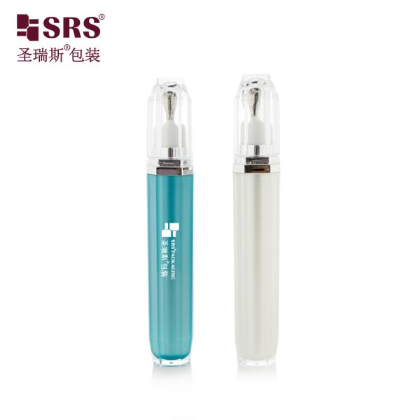 L002 15ML 20ML Paint Blue Pearl White Luxury High Quality Eye Cream Gel Metal Applicator Packaging