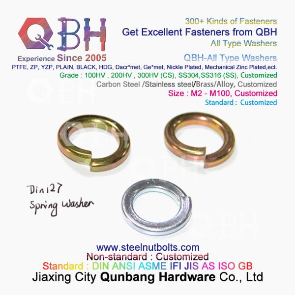 Конусность весны QBH DIN127 F959 DIN434 DIN436 NFE25-511 заземляя Serrated пружинные шайбы двойного замка собственной личности створки