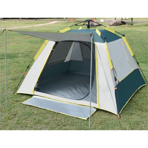 210*210*145CM Серое водонепроницаемое покрытое 190T полиэстером Автоматические на открытом воздухе кемпинговые палатки Pop Up Sun Shade Tent Silver PU2000MM