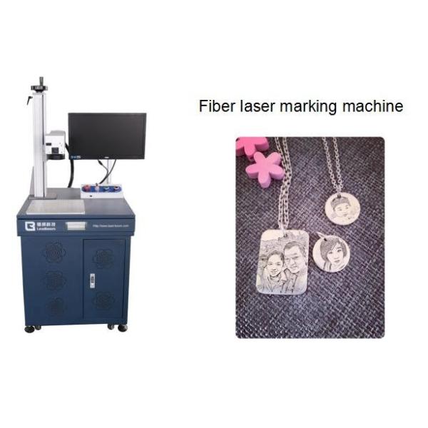 Air Cooling 10W Fiber Laser Marking Machine On Marbles ,  Laser Engraving Machine