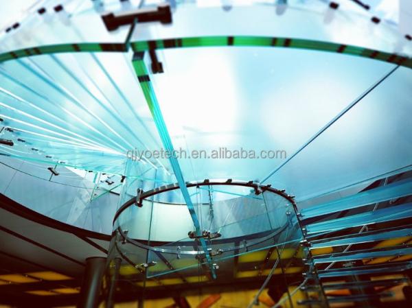 Staircase Floor Decoration 3-15mm Thickness Anti Slip Satin Acid Etch Laminated Glass