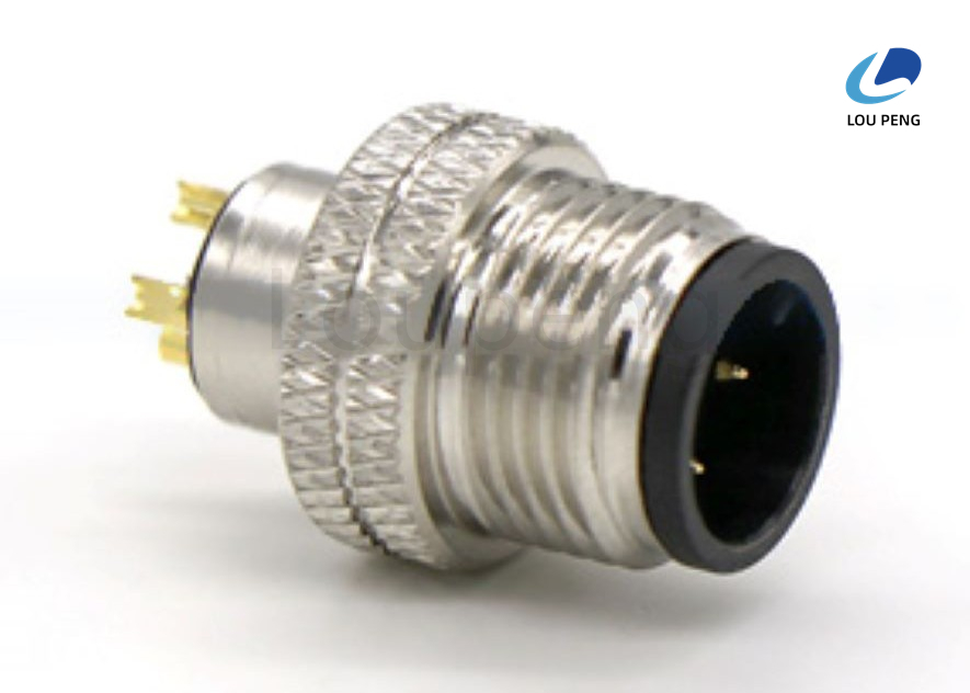 8 pin Male Solder Cup Circular Connector with Gold Plated Contact Panel Mount Providing and Stable Electrical Connections