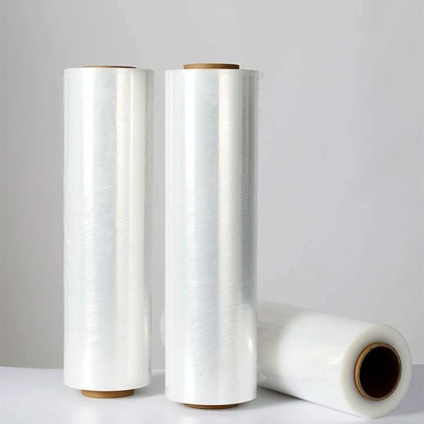 High Elastic Logo Printing Stretch Wrap Roll 280mm Plastic Stretch Film Wrap Cargo Transportation