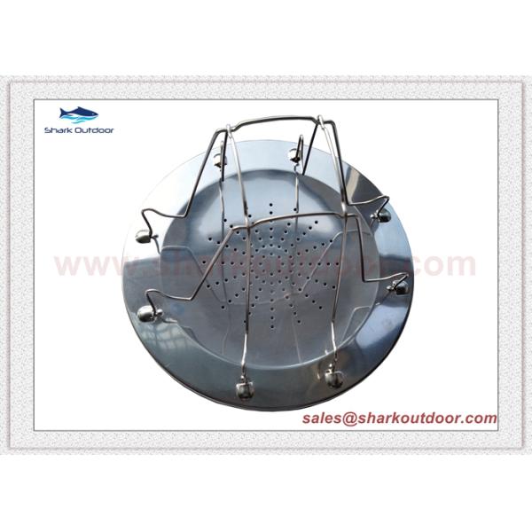 Stainless steel camping round stove toaster