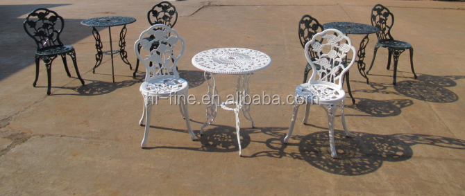 HI-FINE HFCS-001 Garden Patio Tables and Chairs Cast Aluminum Outdoor Furniture
