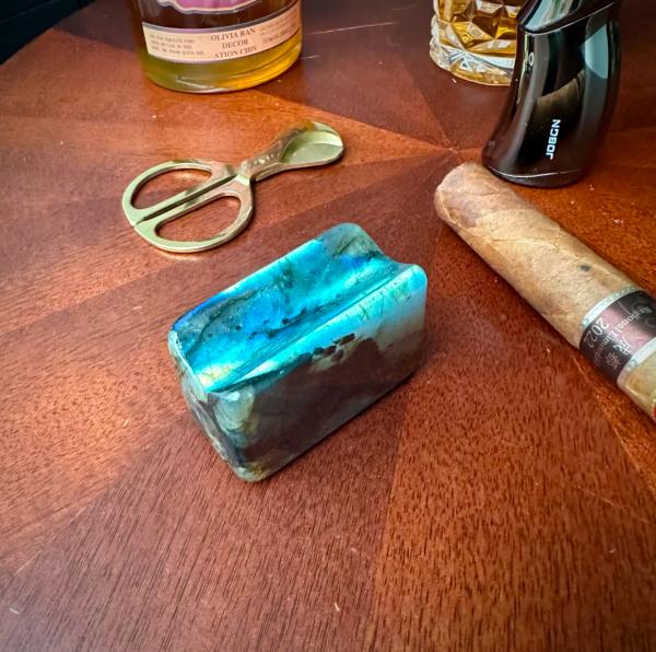 Blue Emerald Marble Cigar Rest Natural With Luxury Design Scratchproof