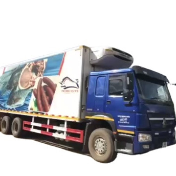 Sinotruk HOWO 8x4 40ft cheap thermo king refrigerated trucks for sale in ghana