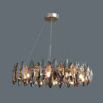 хрустальная люстра утюга провода 80cm Adjustbale курила кристаллическое потолочное освещение ISO9001 240V